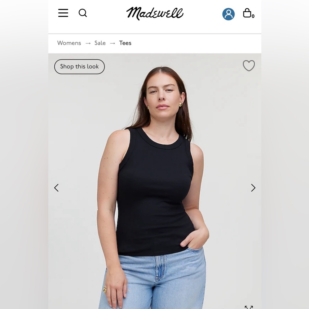 Madewell ribbed tank NEW